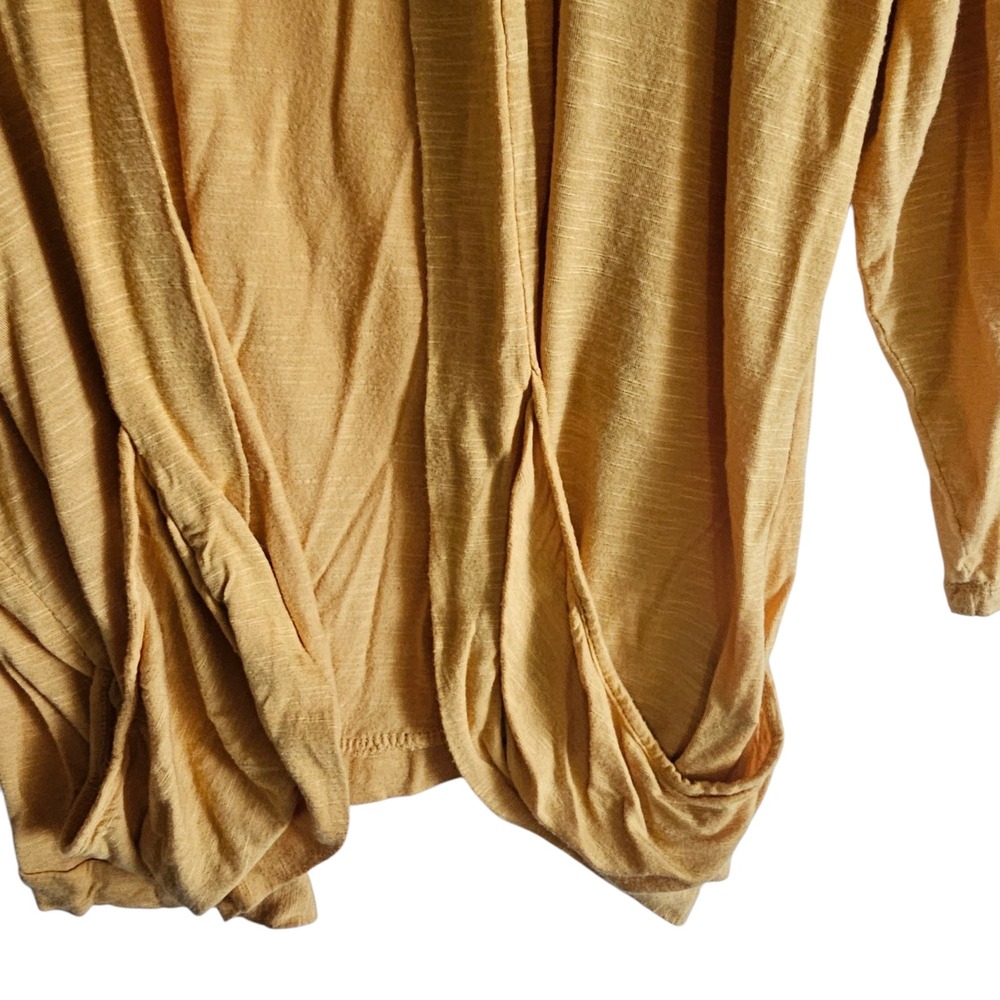 Torrid Cardigan Draped Open Front Lightweight Mustard Yellow Plus Size 1X - Picture 7 of 10